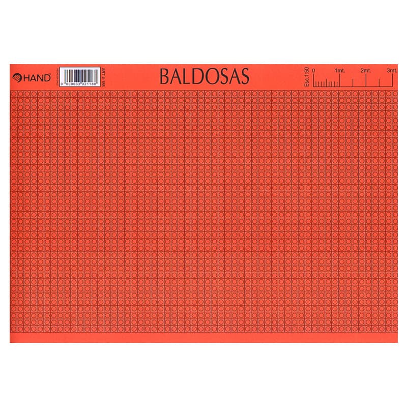 FORRO MAQUETA BALDOSAS ROJO HAND — Genérico