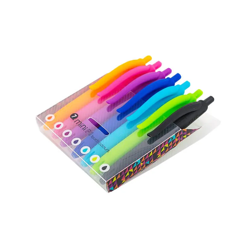 SET 7 BOLIGRAFOS 1MM MINI P1 TOUCH COLOURS MILAN — Milan