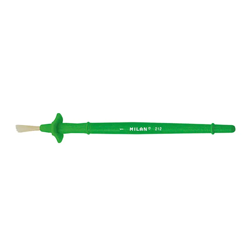 PINCEL REDONDO MANGO PLASTICO 17CM CERDAS 6X18MM MILAN — Milan