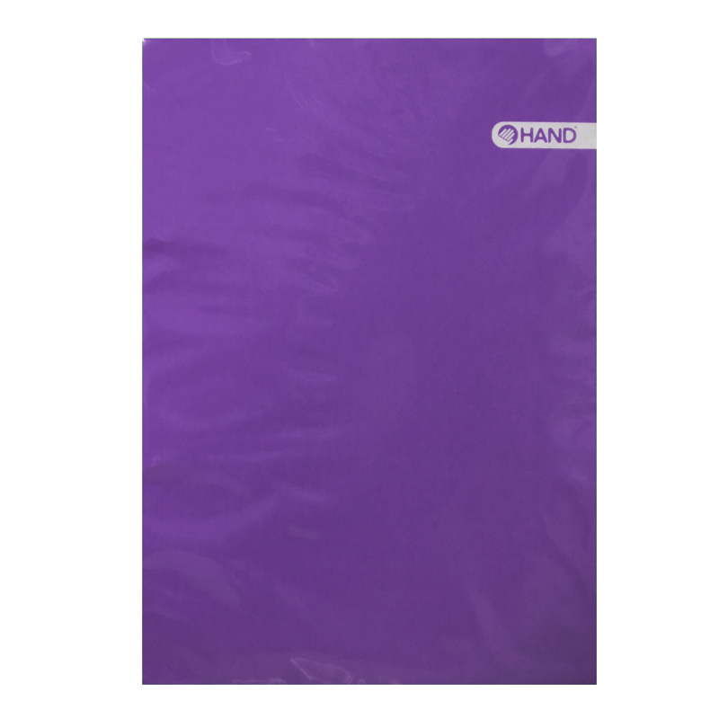 CARPETA PLASTIFICADA CON GUSANO (OFICIO), VIOLETA — Hand
