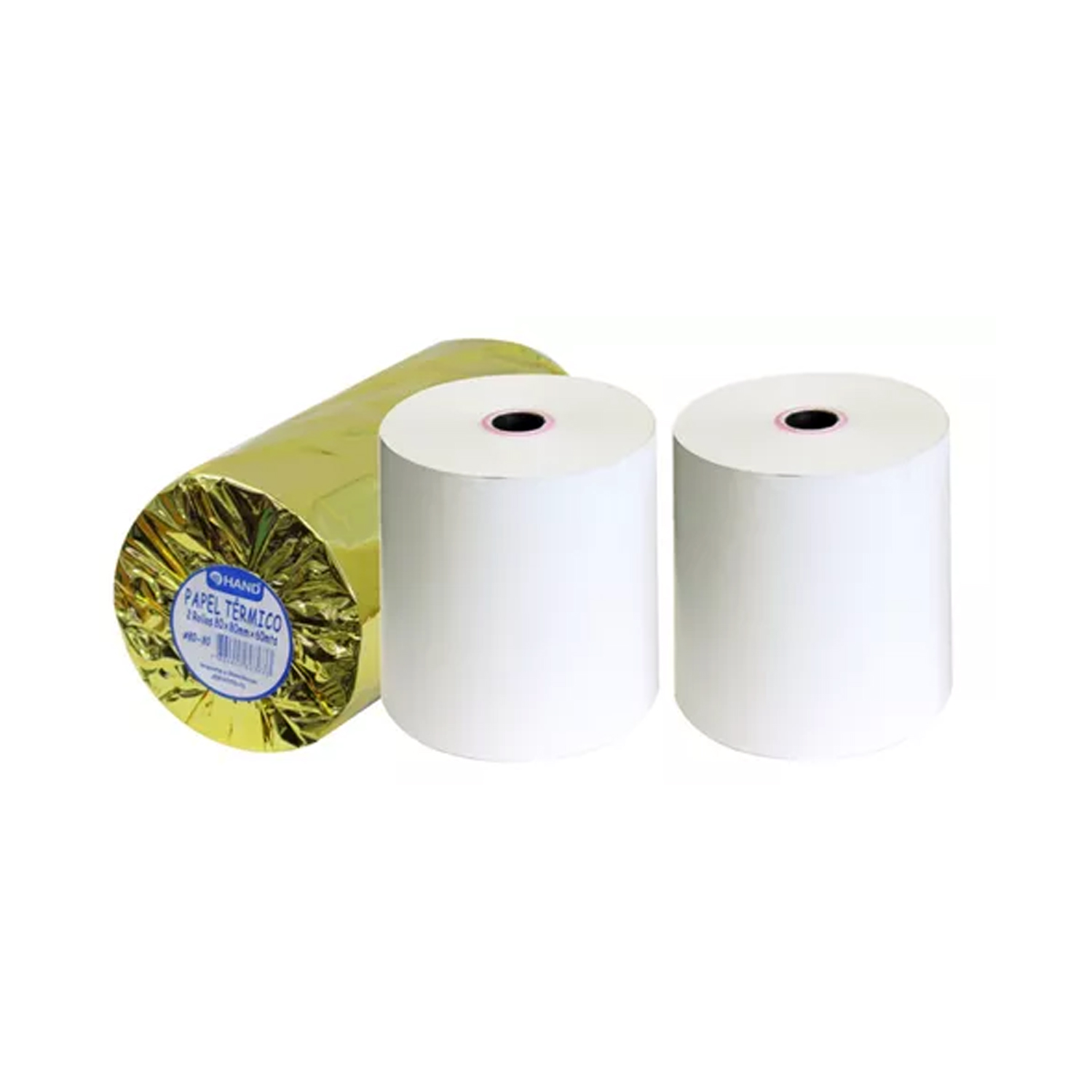 PAPEL TERMICO SET 2 ROLL 80X80MM 60MT HAND — Hand