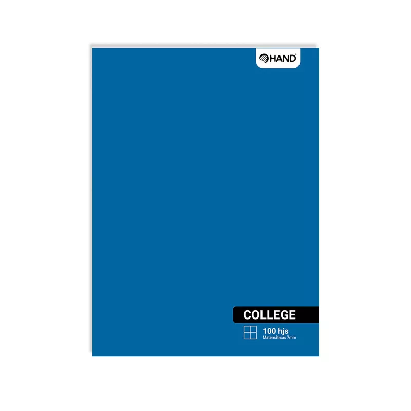 CUADERNO COLLEGE 100HJS 18X24CM AZUL — Hand