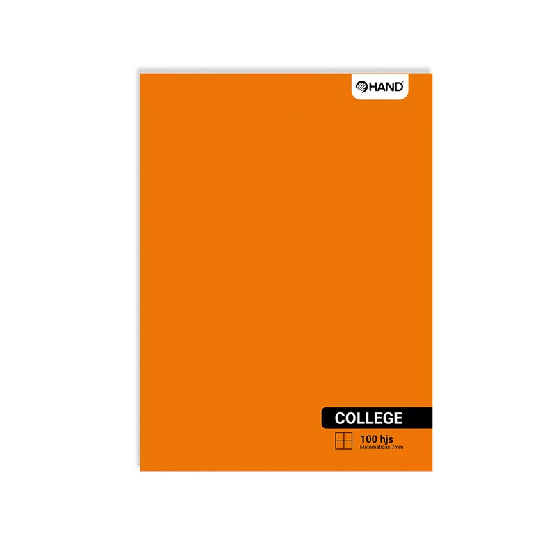 CUADERNO COLLEGE 100HJS 18X24CM NARANJO — Hand