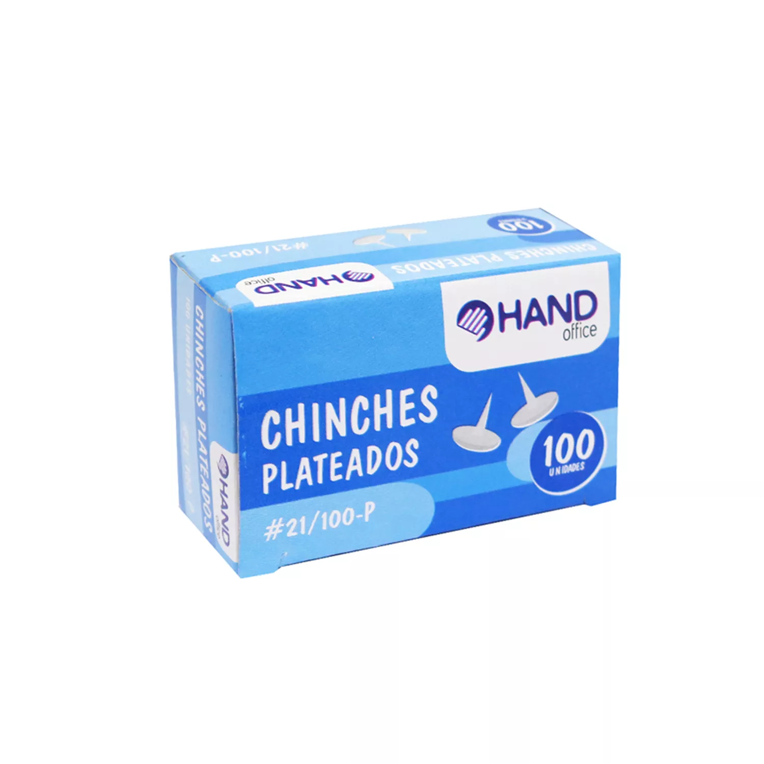 CHINCHES PLATEADOS, TIPO TACHUELA 100 UNIS HAND — Hand