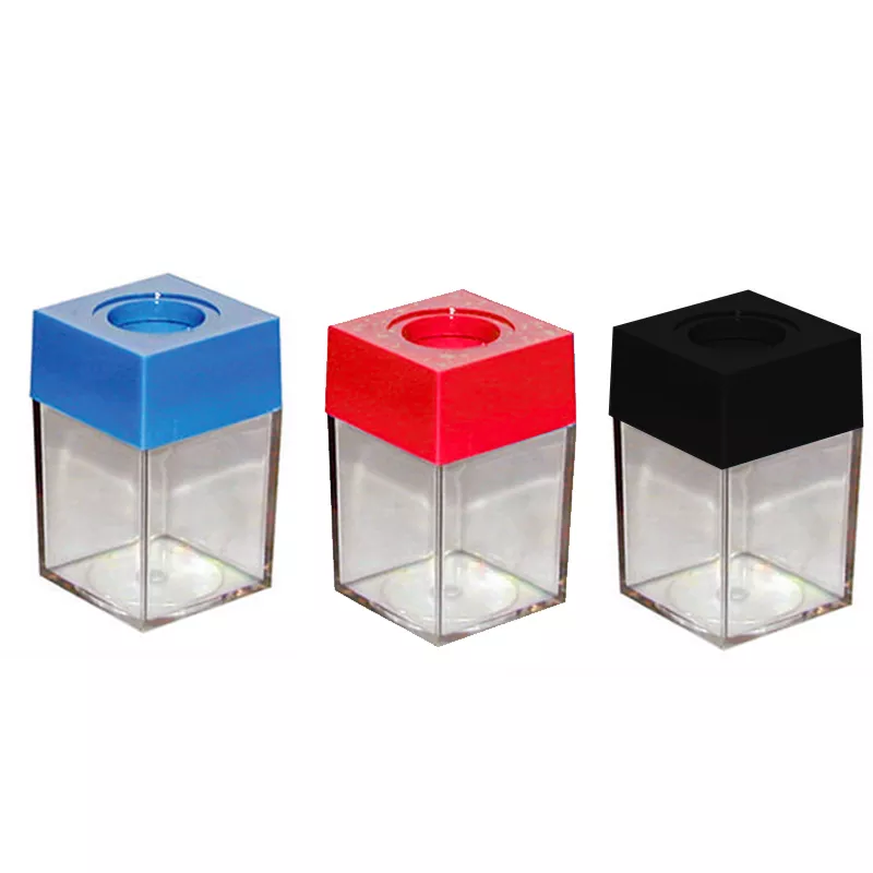 PORTA CLIPS MAGNETICO, CUADRADO, COLORES SURTIDOS 4X7CMS HAND — Hand