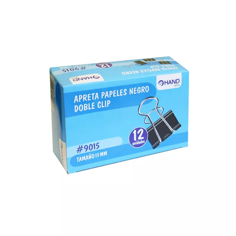 APRETADOR DOBLE CLIP 12 UNID 15MM HAND — Hand