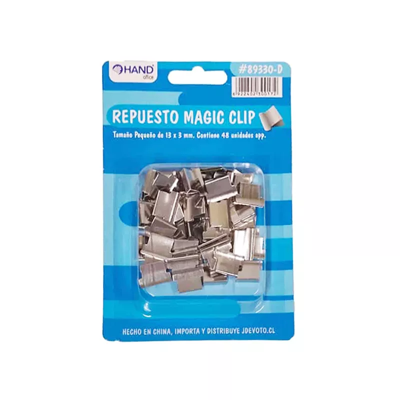 REPUESTO MAGIC CLIP 13X3MM 48 UNIS HAND — Hand