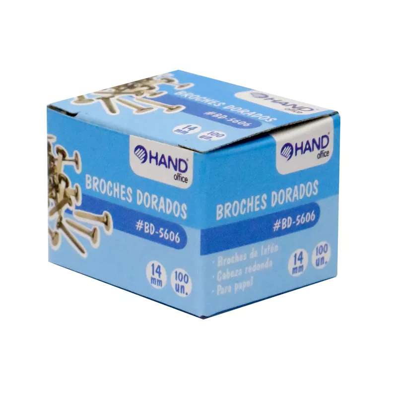 BROCHES DORADOS 100UNIS 14 MM — Hand