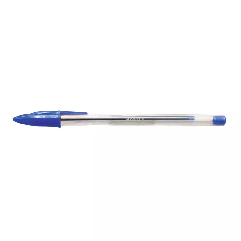 BOLIGRAFO TRANSPARENTE AZUL HAND — Hand