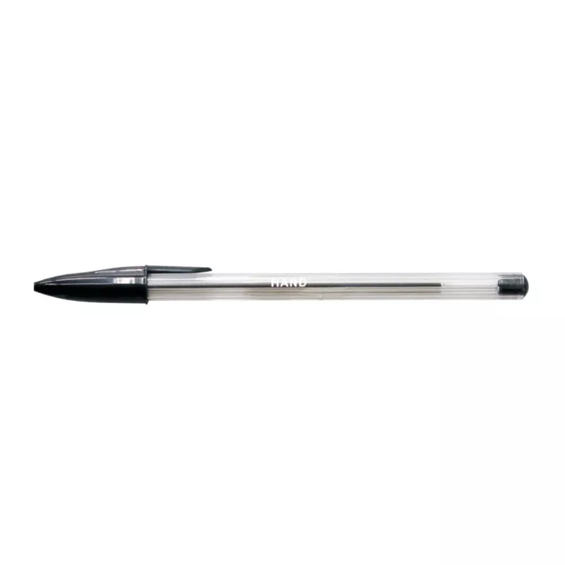BOLIGRAFO TRANSPARENTE NEGRO HAND — Hand
