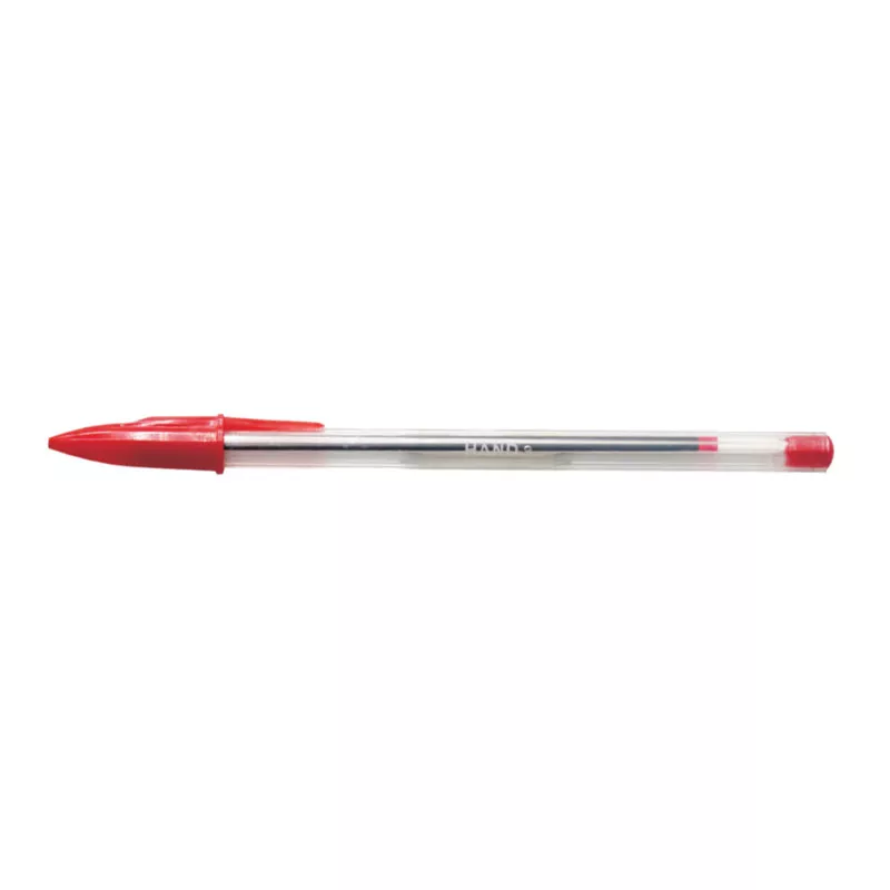 BOLIGRAFO TRANSPARENTE ROJO HAND — Hand