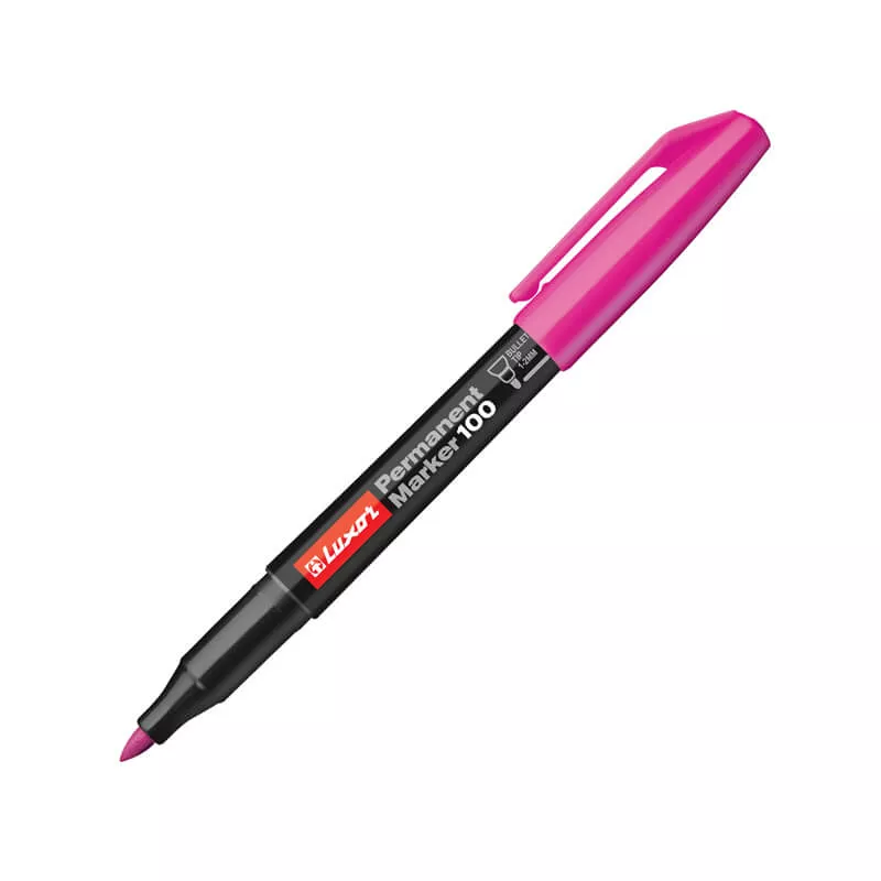 MARCADOR PERMANENTE LAPIZ ROSADO LUXOR — Luxor