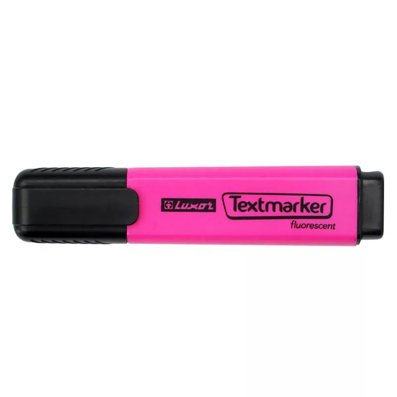 DESTACADOR TEXTMARKER ROSADO LUXOR — Luxor