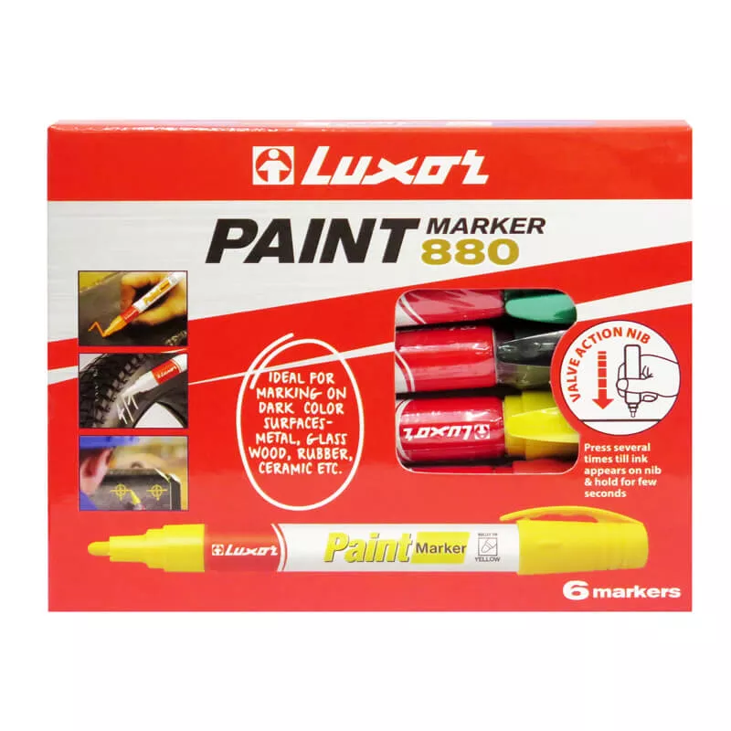 MARCADOR PINTURA 6 COLORES LUXOR — Luxor