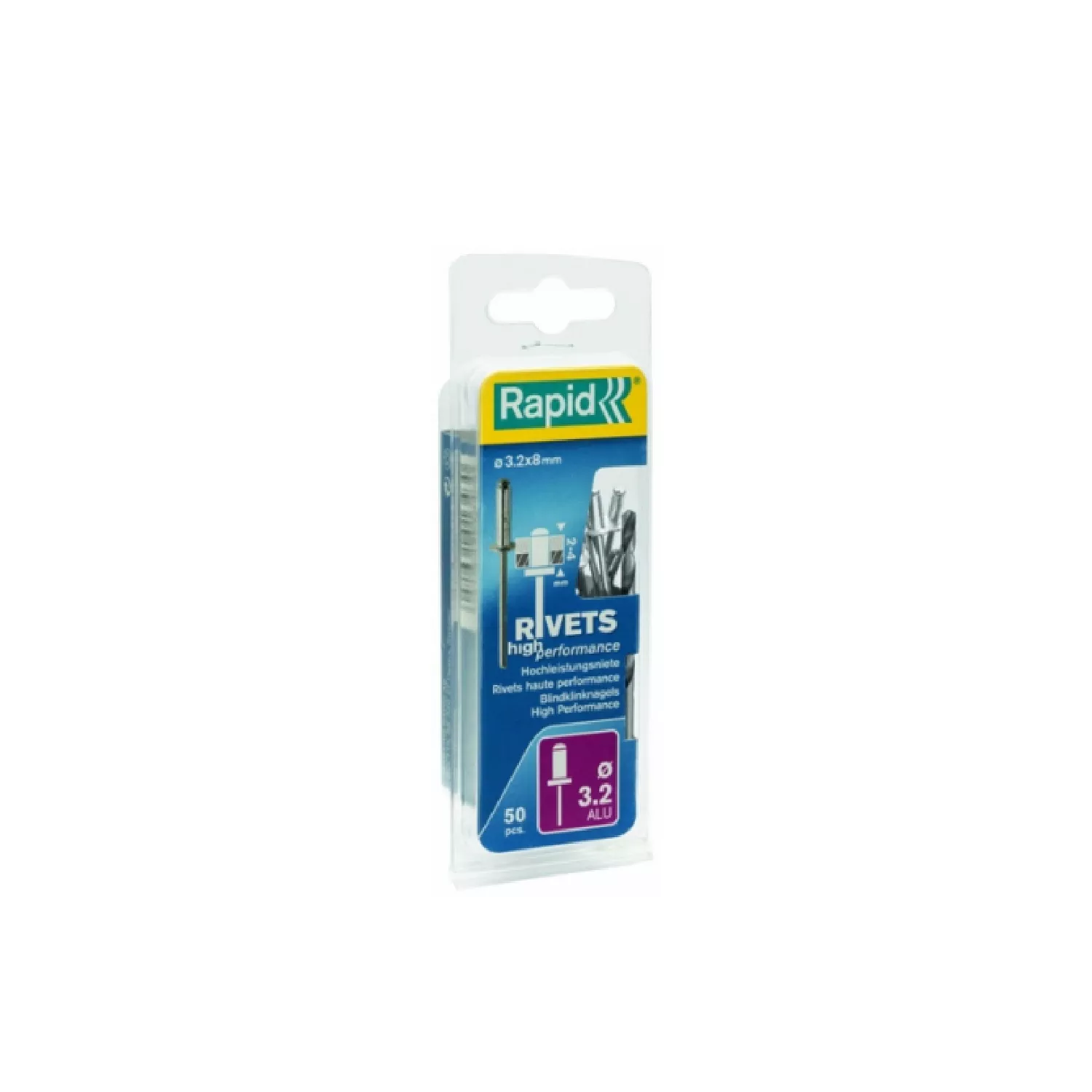 REMACHES ALUMINIO 3, 2X8MM + BROCA RAPID — Rapid