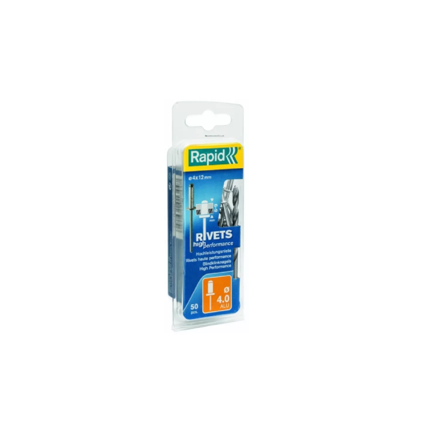 REMACHES ALUMINIO 4, 0X12MM + BROCA RAPID — Rapid