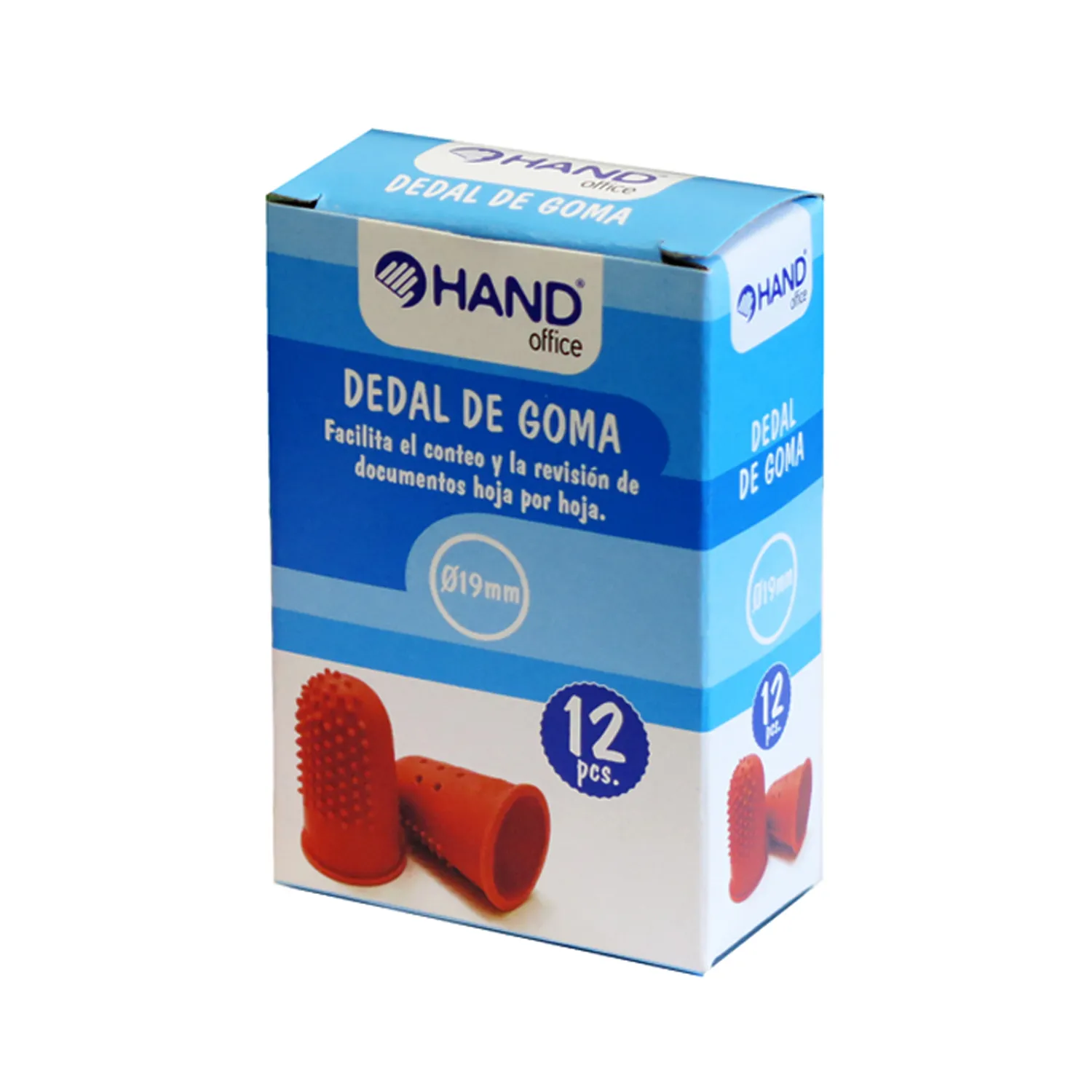 DEDAL DE GOMA 19 MM 12UNIS — Hand