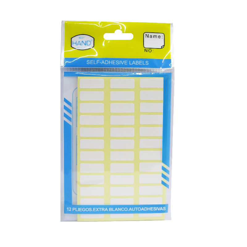 ETIQUETA ADHESIVA BLANCA 12PLGOS 20X8 432UNIS HAND — Hand