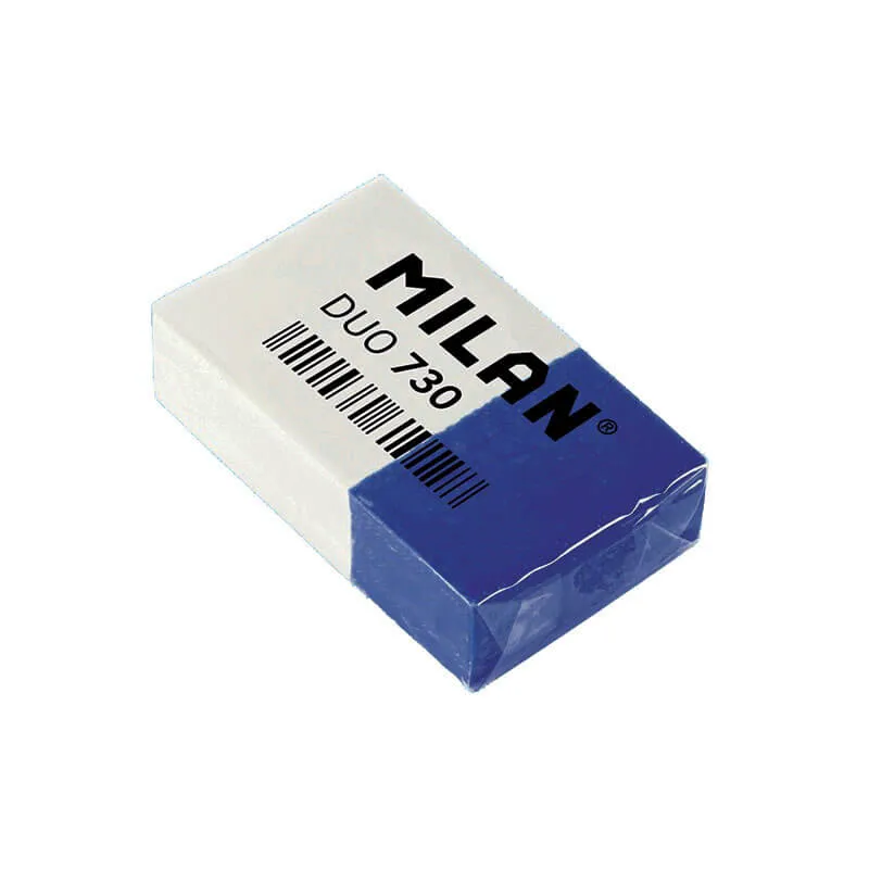 GOMA PLASTICA DUO BLANCO AZUL 24X39X10MM MILAN — Milan