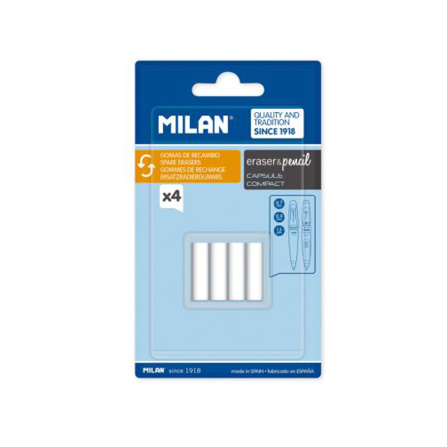 BLISTER 4 GOMAS RECAMBIO PORTAMINAS SWAY MILAN — Milan