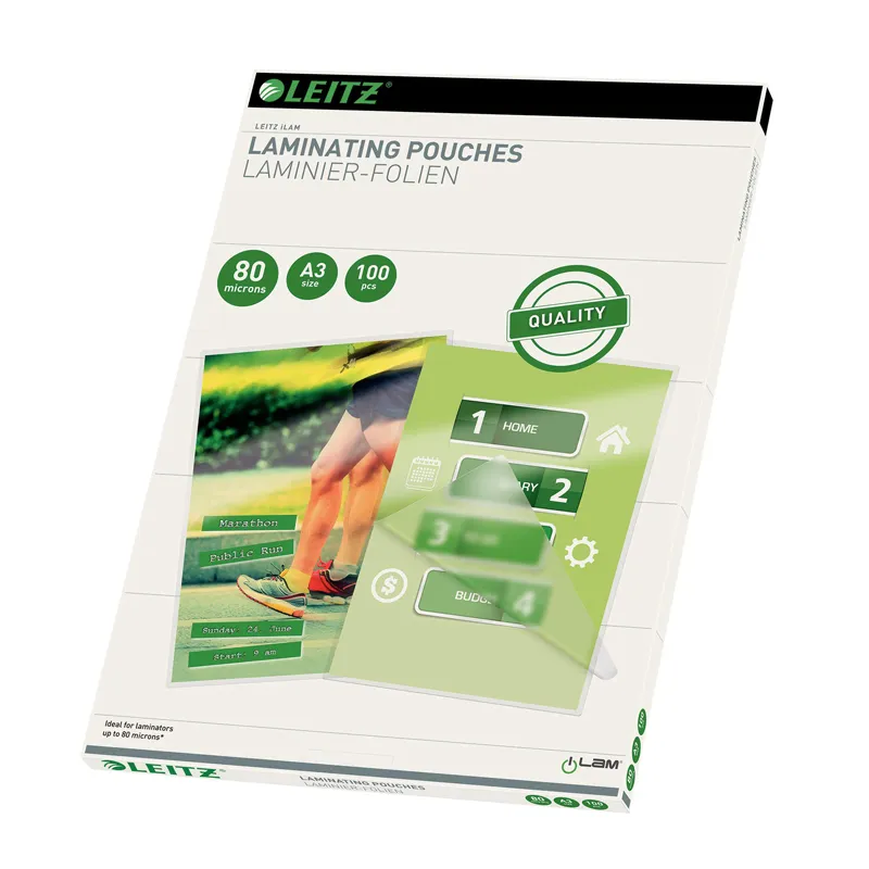 SOBRE PLASTIFICAR LEITZ A3 80 MIC 100UNIS — Leitz