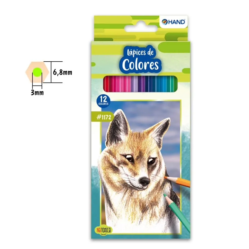 LAPICES 12 COLORES HEXAGONAL HAND — Hand