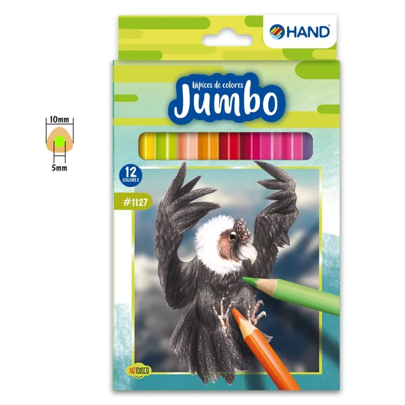 LAPICES 12 COLORES JUMBO TRIANGULAR HAND — Hand