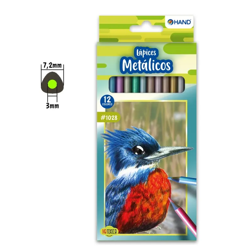 LAPICES 12 COLORES METALICOS HAND — Hand