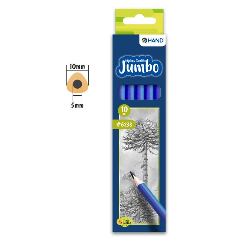 LAPICES GRAFITO JUMBO 10UNIS TRIANGULAR HAND — Hand