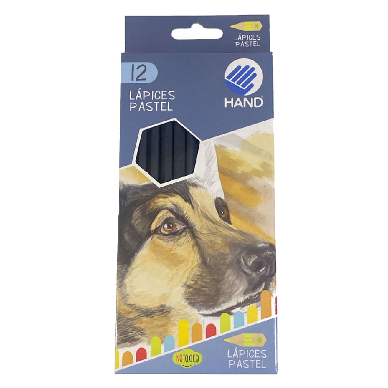 LAPICES 12 COLORES PASTEL SECO HEXAGONALES HAND — Hand