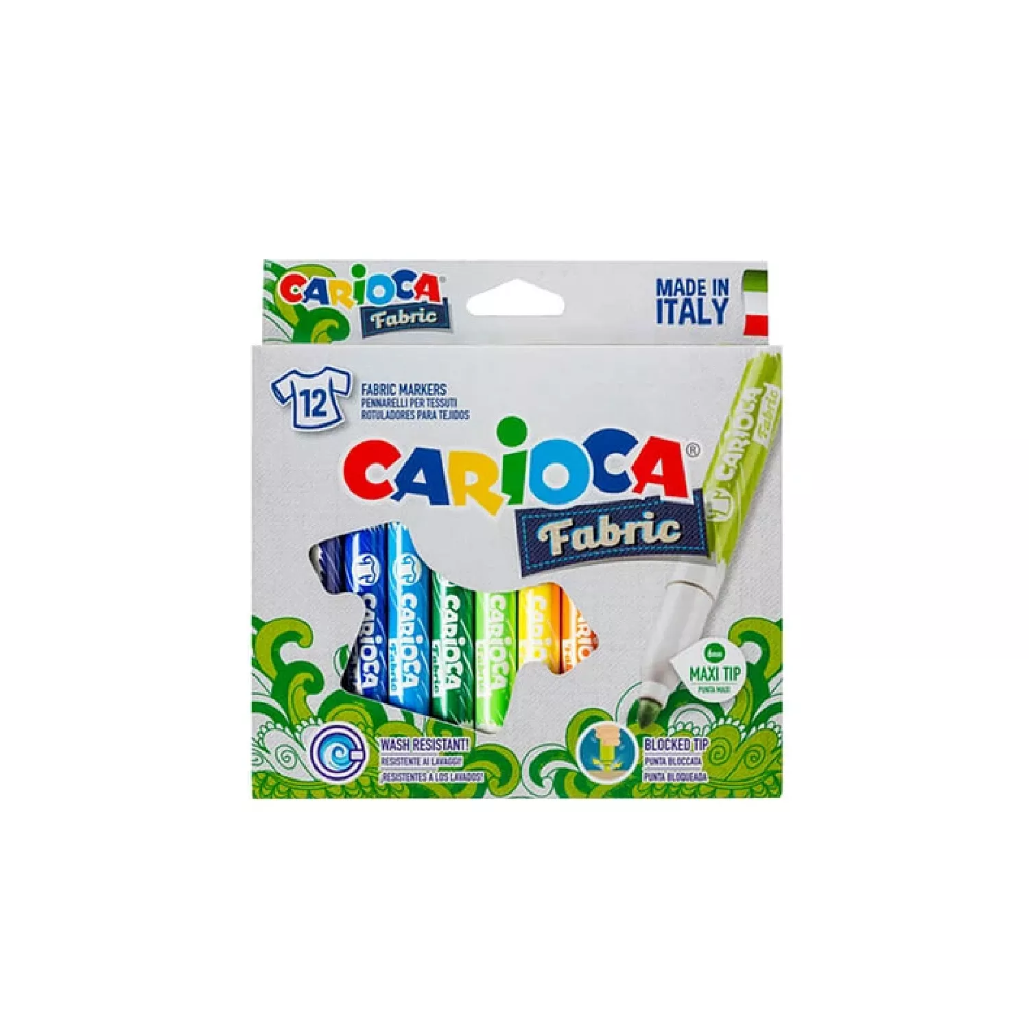 PLUMONES FABRIC 12 COLORES CARIOCA — Carioca