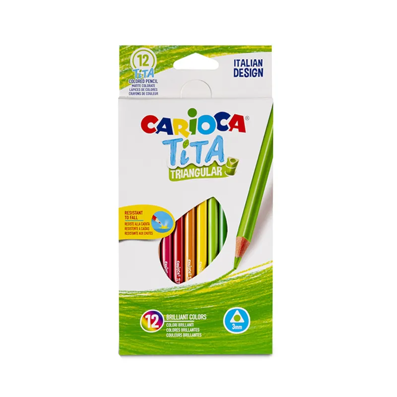 LAPICES TITA TRIANGULAR 12 COLORES CARIOCA — Carioca