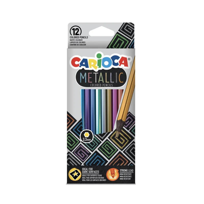 LAPICES METALLIC 12 COLORES CARIOCA — Carioca