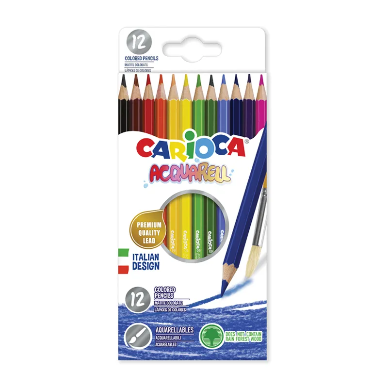 LAPICES ACUARELABLES 12 COLORES CARIOCA — Carioca