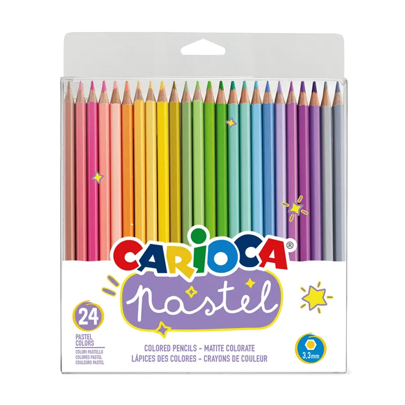 LAPICES PASTEL 24 COLORES CARIOCA — Carioca