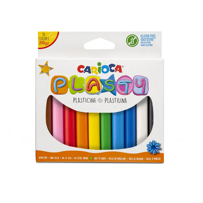 PLASTICINA 200GM 10 COLORES CARIOCA — Carioca
