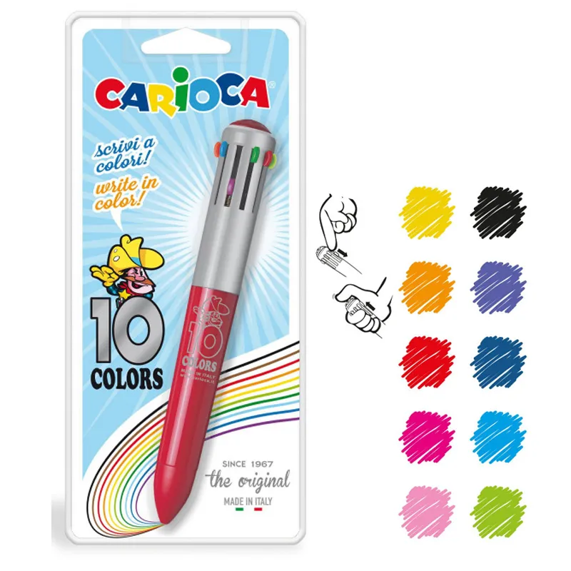 BOLIGRAFO 10 COLORES CARIOCA — Carioca