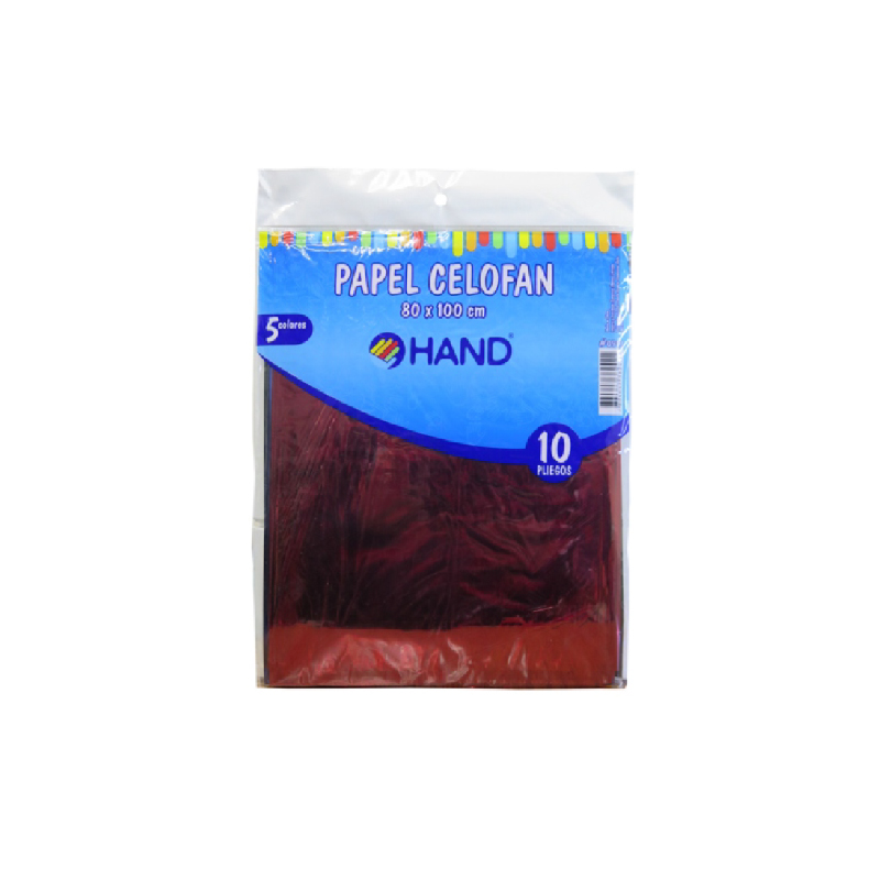 PAPEL CELOFAN C/10 PLIEGOS 80X100 CMS — Hand