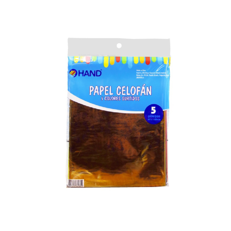PAPEL CELOFAN C/5 PLIEGOS 80X100 CMS — Hand