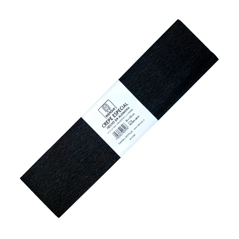 PAPEL CREPE WEROLA 50X250CM NEGRO — Werola