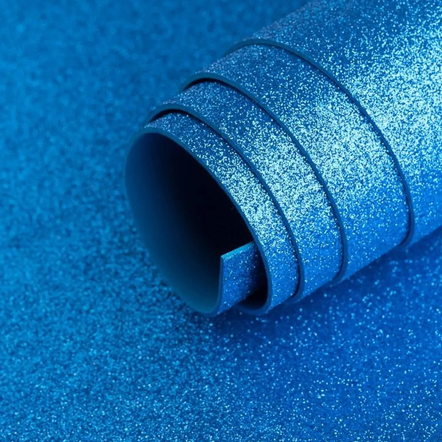 GOMA EVA GLITTER HAND 20X30CM X 2MM AZUL — Hand