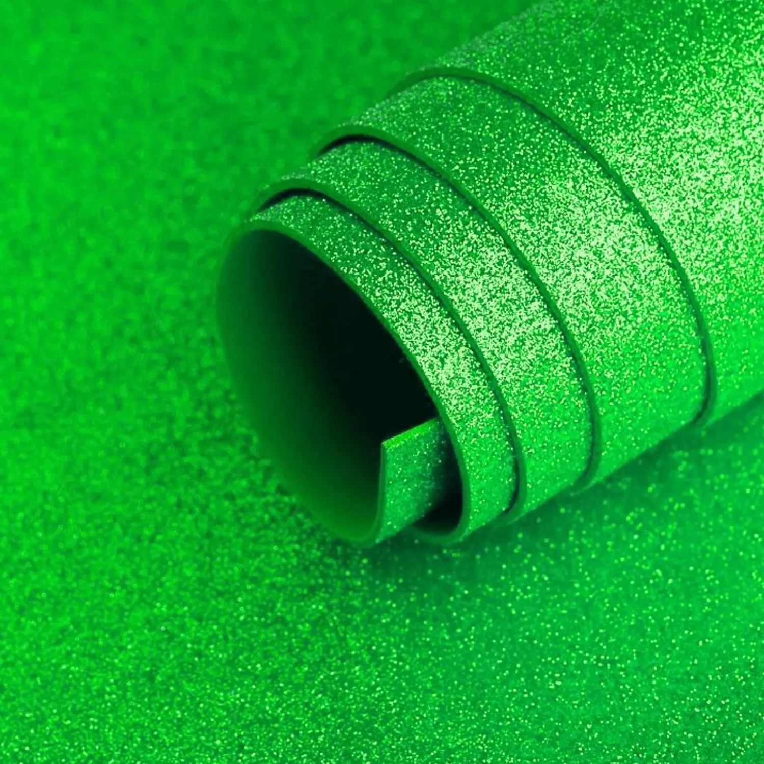 GOMA EVA GLITTER HAND 40X60CM X 2MM VERDE — Hand