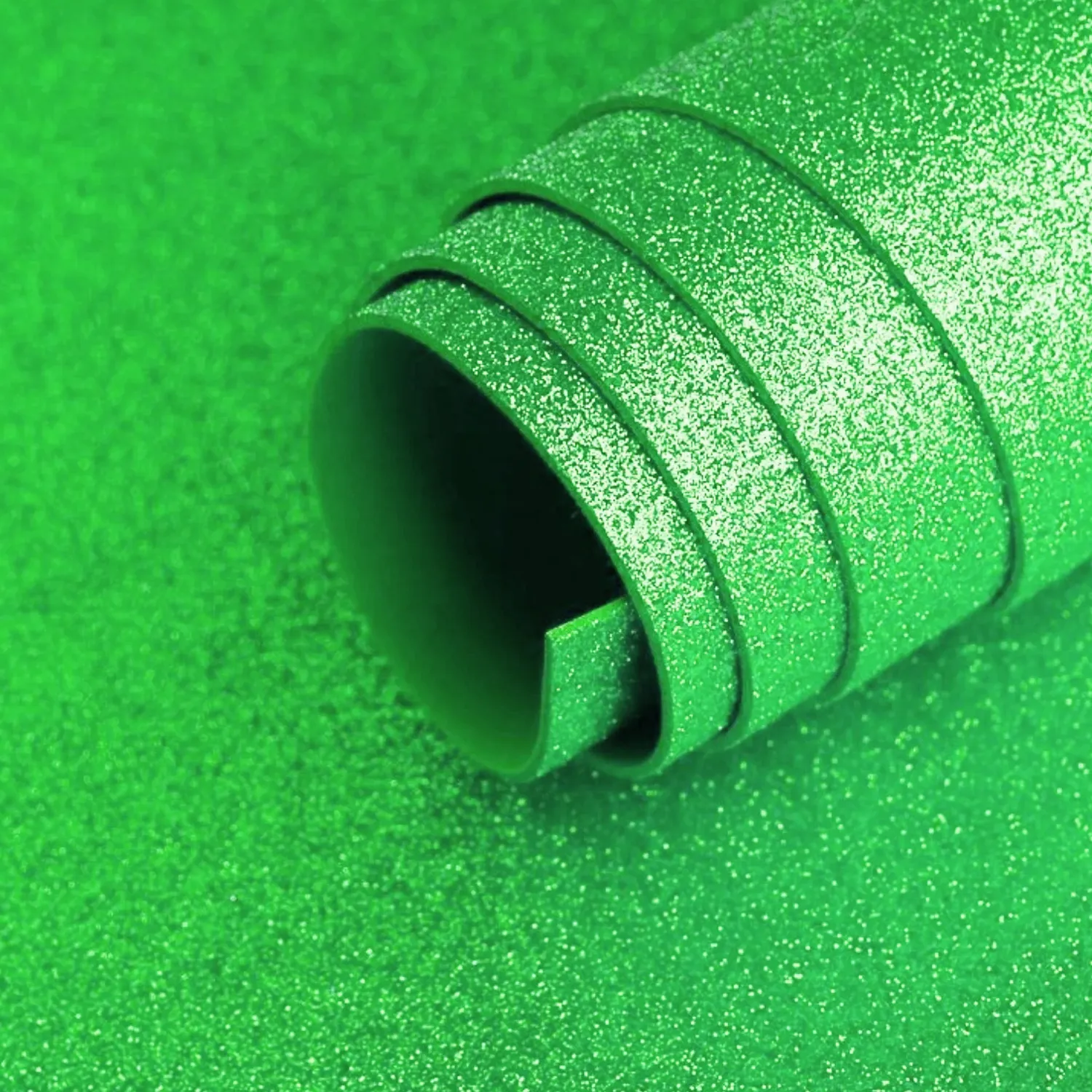 GOMA EVA GLITTER HAND 40X60CM X 2MM VERDE CLA — Hand