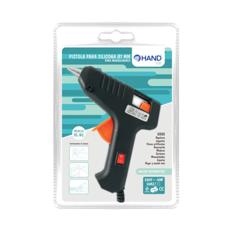 PISTOLA SILICONA 10W PARA BARRAS 0.7MM HAND — Hand