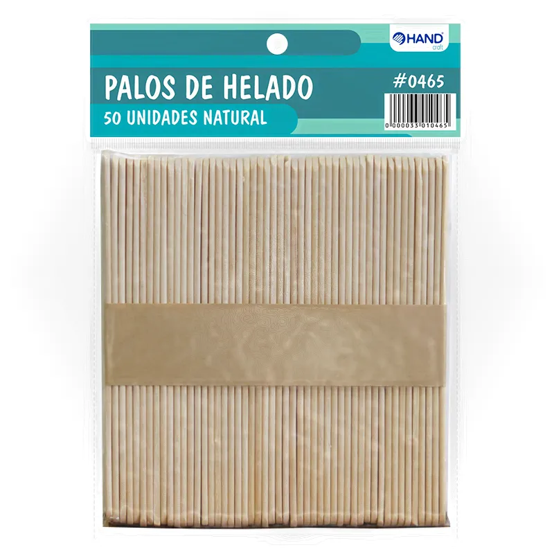 PALOS HELADO 50UNIS NATURAL HAND — Hand