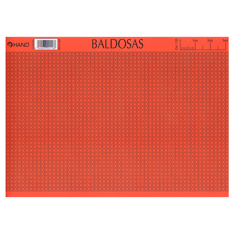 FORRO MAQUETA BALDOSAS ROJO HAND — Genérico