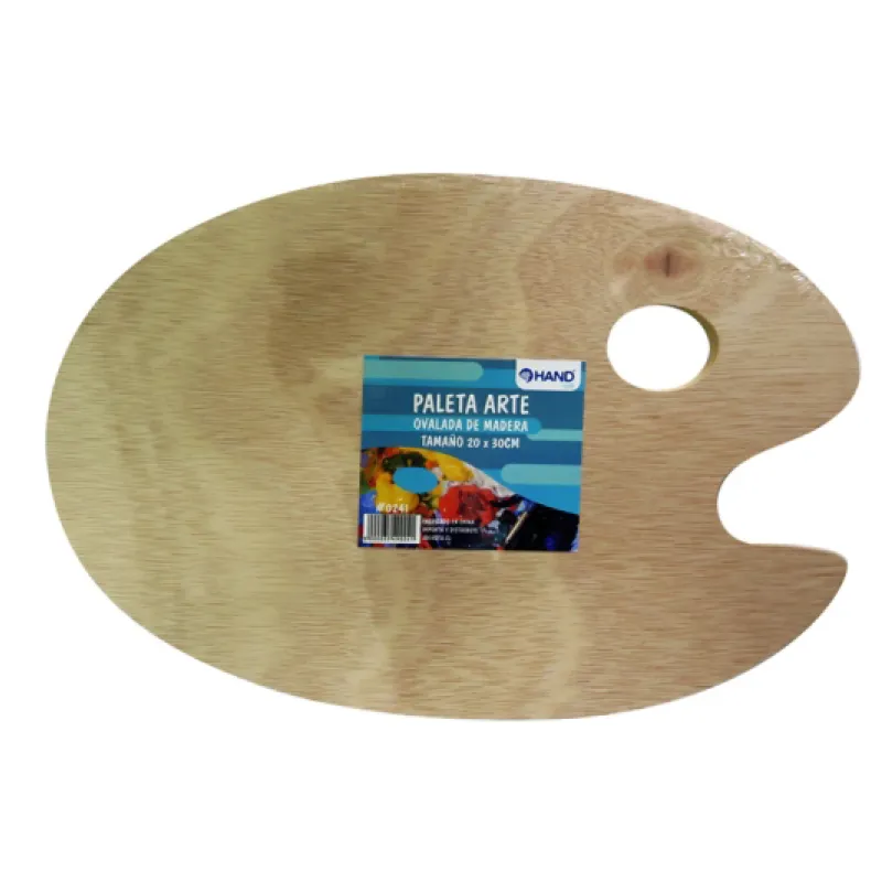 PALETA DE MADERA PARA PINTURA, 20X30CMS HAND — Hand