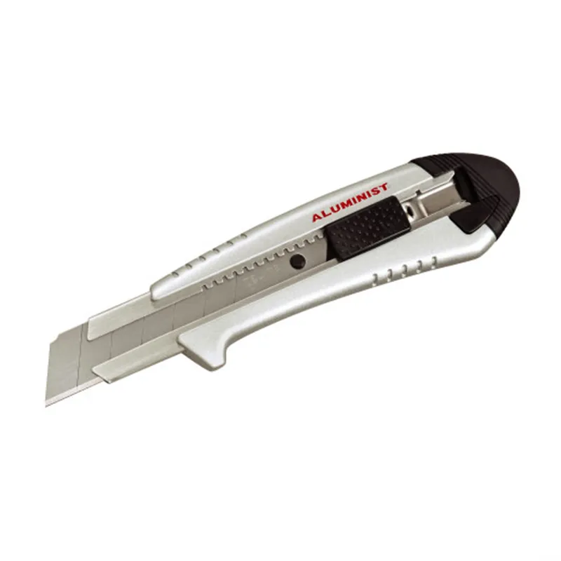 CUTTER BLOQUEO AUTOMATICO ALUMINIO CON 3 HOJAS 25MM TAJIMA — Tajima