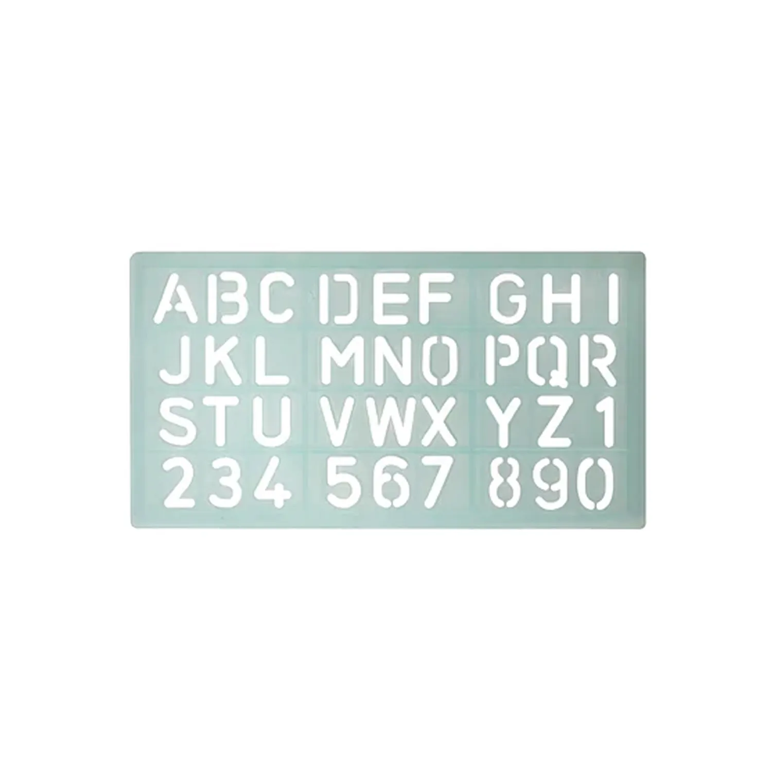 PLANTILLA PLASTICO LETRAS/NUM 14MM 19X10, 5CMS HAND — Hand
