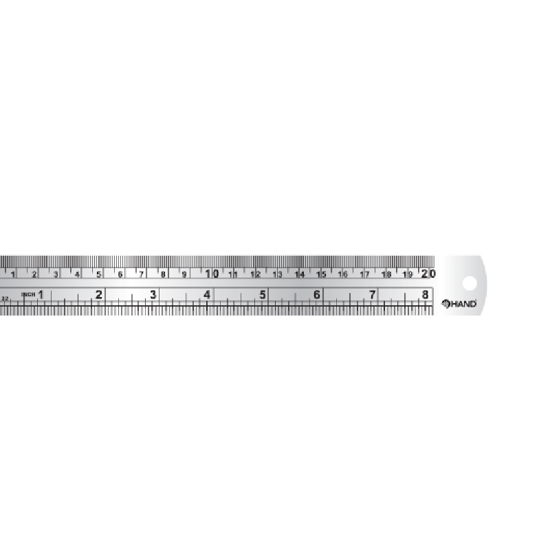 REGLA METALICA ACERO INOX 20CM — Hand